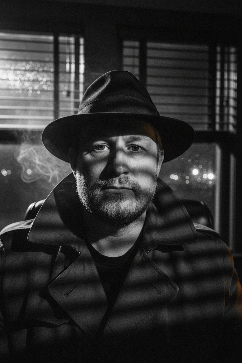Film noir detective transformation